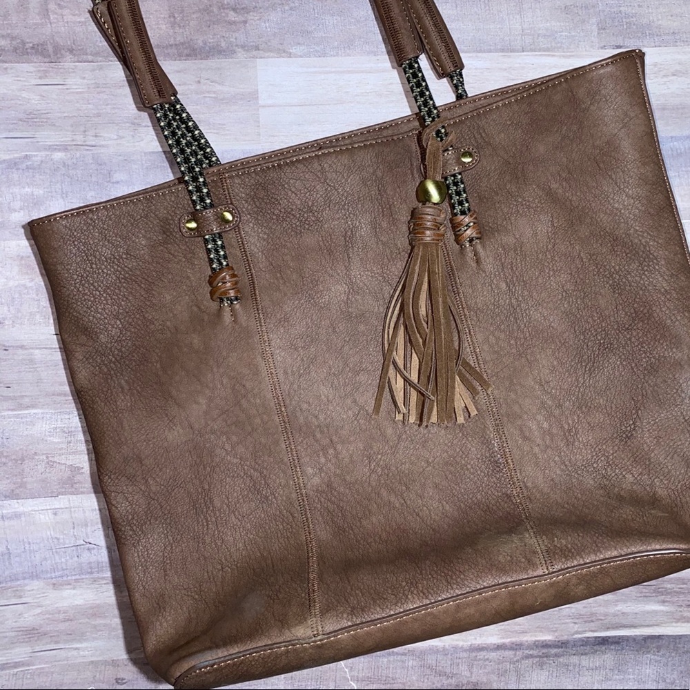 Brown Tassel Shoulder Bag